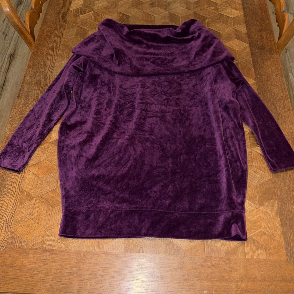 Dana Buchman Women's Small Velvet Top BEAUTIFUL VINTAGE Burgundy